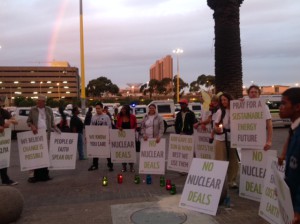 SAFCEI Nuclear Vigil on Grand Parade CT.