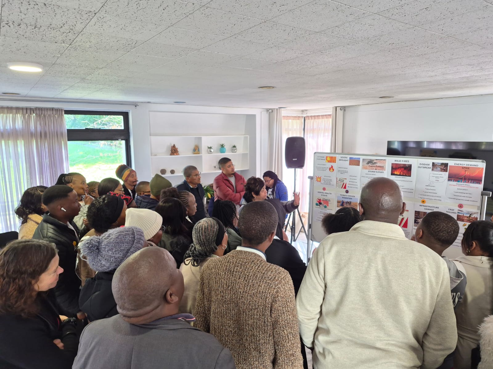 Practical exercise on climate change and its impacts with community organiser Lydia Petersen.